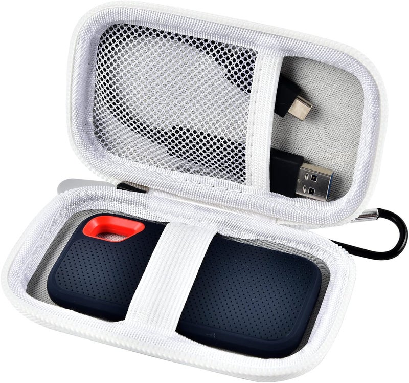 PAIYULE Case Compatible with SanDisk 1TB 2TB 500GB 4TB/for PRO Extreme Portable SSD, External Solid State Hard Drive Storage Holder for SDSSDE61/ SDSSDE60/ SDSSDE81/SDSSDE30/SDSSDE60 (Box Only)(White) - Image 1